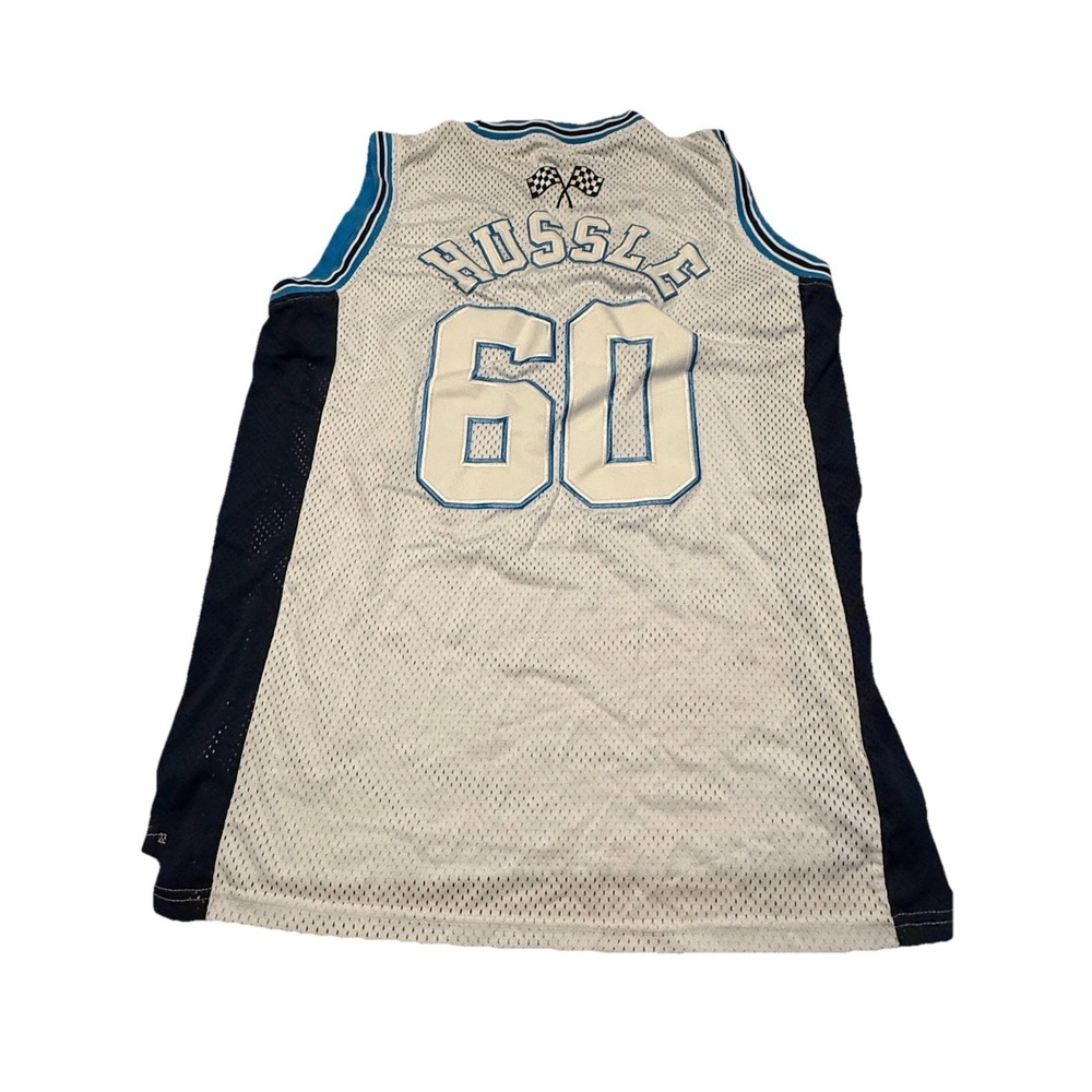 Headgear Classics Mens XL Nipsey Hussle #60 Crenshaw‎ Blue Basketball Jersey